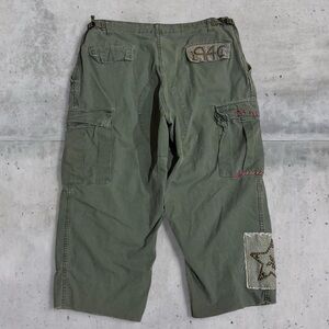 Vintage Y2K Riley Upcycled Military Cargo Pants Crop Boyfriend Cut
